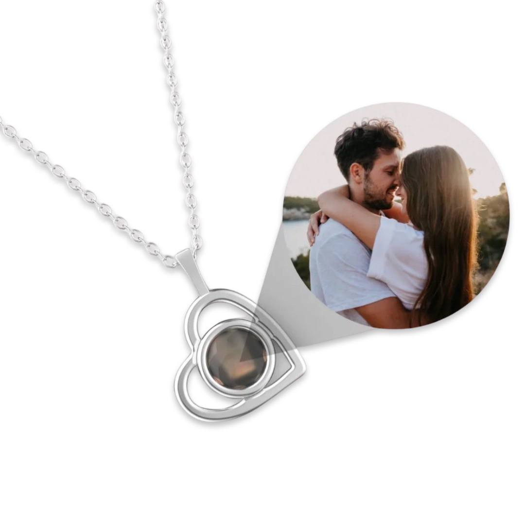 Photo Projection Necklace Projection Necklace Heart Projection Necklace  Picture Necklace Memorial Necklace Silver Custom Necklace - Etsy